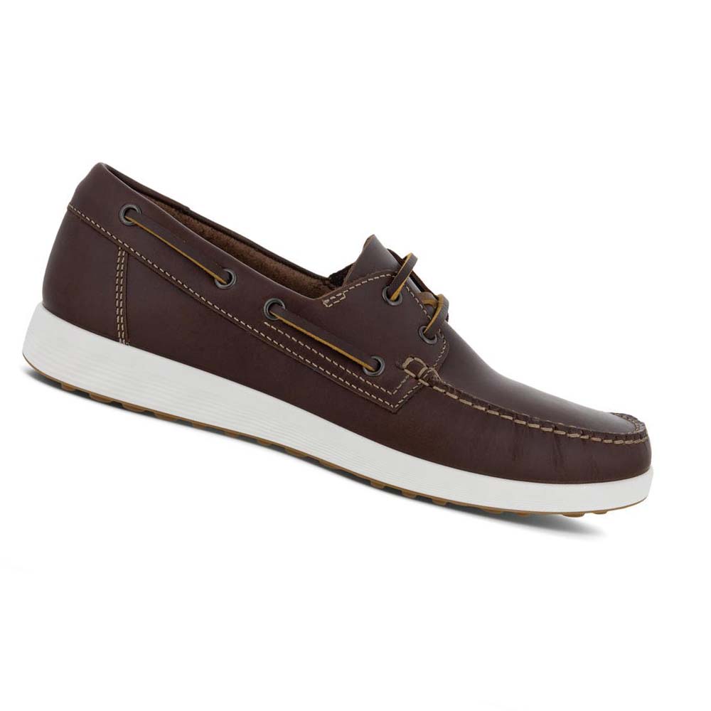 Men\'s Ecco S Lite Moc Boat Moccasins Coffee | Canada 580TCE